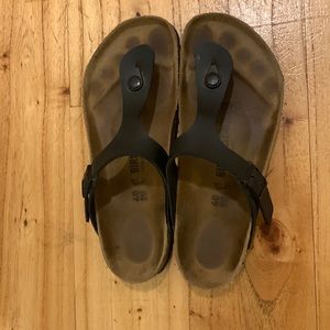 Black Birkenstock Gizeh - size 40 - Birko-Flor